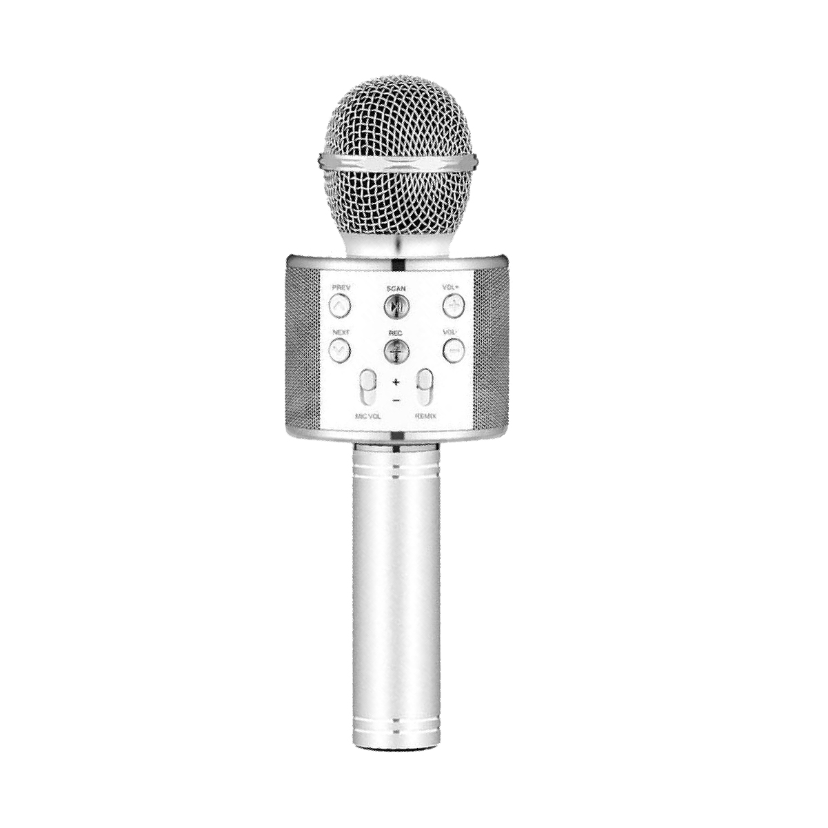 Pronex Bluetooth Karaoke Microphone With Hi-Fi Speaker, Rose Gold / Silver, WS-858